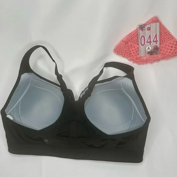 C9 Champion Black Front Zip-Up Sports Bra - Picture 6 of 7
